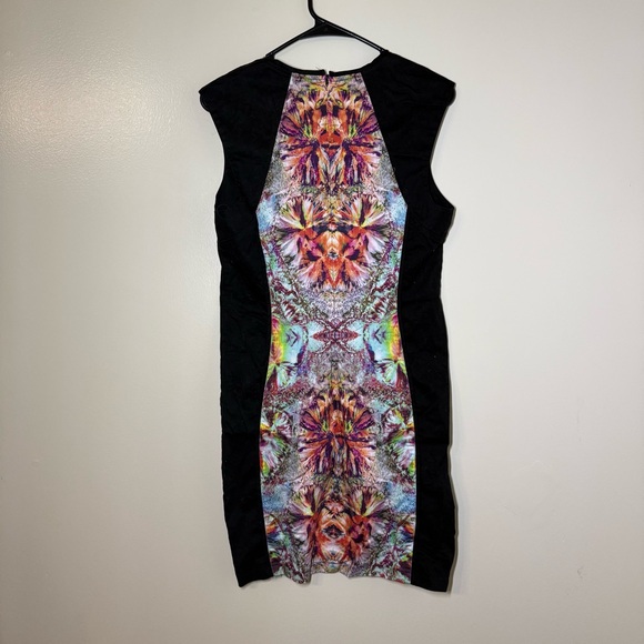 Bardot & Jarlo Australia Black and Floral Print Bodycon Dress - Picture 2 of 4